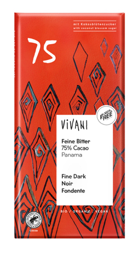 Vivani Chocolat noir 75% Panama bio 80g